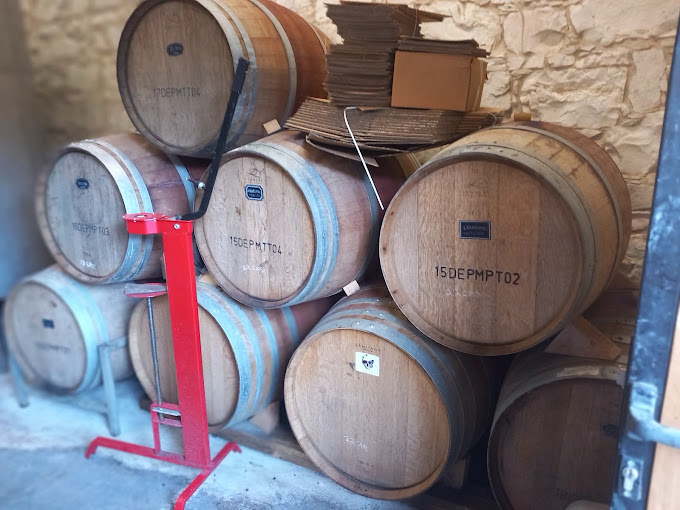 Wine barrels at Chatzicharalambous Winery